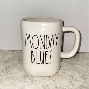Rae Dunn Monday Blues Ceramic Mug